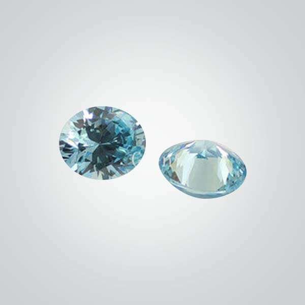 CZ Aquamarine Oval