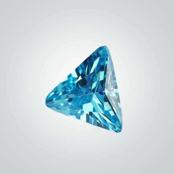 CZ Aquamarine Triangle
