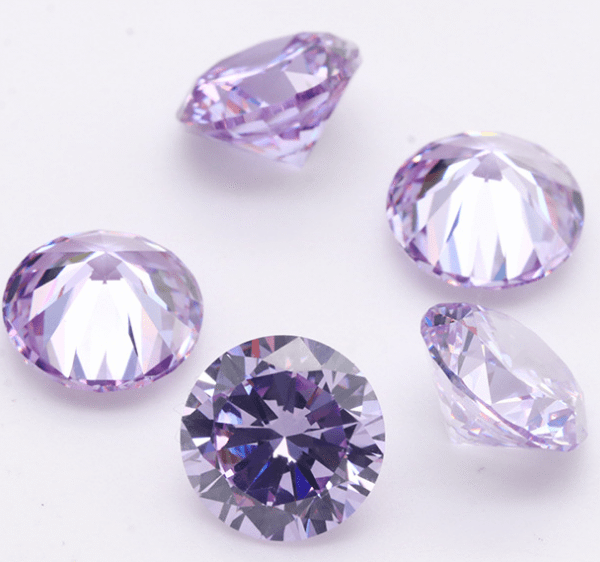 CZ Lavender Round
