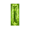 Cubic Zirconia Apple Green AAA, Baguette