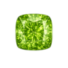 Cubic Zirconia Apple Green AAA, Cushion