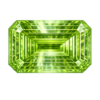 Cubic Zirconia Apple Green AAA, Octagon