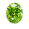Cubic Zirconia Apple Green AAA, Oval