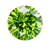 Cubic Zirconia Apple Green AAA, Round