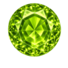 Cubic Zirconia Apple Green AAA, Round Rose cut