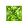 Cubic Zirconia Apple Green AAA, Square