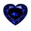 Cubic Zirconia Blue Sapphire AAA, Heart