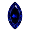 Cubic Zirconia Blue Sapphire AAA, Marquise