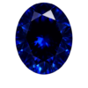 Cubic Zirconia Blue Sapphire AAA, Oval