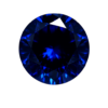 Cubic Zirconia Blue Sapphire AAA, Round