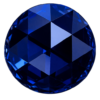 Cubic Zirconia Blue Sapphire AAA, Round Rose cut
