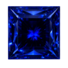 Cubic Zirconia Blue Sapphire AAA, Square