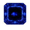 Cubic Zirconia Blue Sapphire AAA, Square cut corner