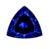 Cubic Zirconia Blue Sapphire AAA, Trillion