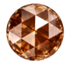 Cubic Zirconia Brown AAA, Round Rose cut