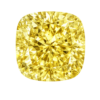 Cubic Zirconia Canary Yellow AAA, Cushion