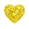 Cubic Zirconia Canary Yellow AAA, Heart