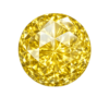 Cubic Zirconia Canary Yellow AAA, Round Rose cut
