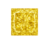 Cubic Zirconia Canary Yellow AAA, Square