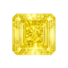 Cubic Zirconia Canary Yellow AAA, Square cut corner