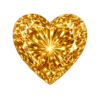 Cubic Zirconia Champagne AAA, Heart