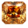 Cubic Zirconia Champagne AAA, Square cut corner
