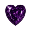 Cubic Zirconia Dark Amethyst AAA, Heart