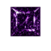 Cubic Zirconia Dark Amethyst AAA, Square
