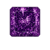 Cubic Zirconia Dark Amethyst AAA, Square cut corner