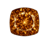 Cubic Zirconia Dark Champagne AAA, Cushion