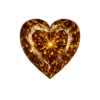 Cubic Zirconia Dark Champagne AAA, Heart
