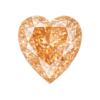Cubic Zirconia Light Orange AAA, Heart