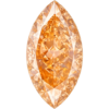 Cubic Zirconia Light Orange AAA, Marquise