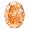 Cubic Zirconia Light Orange AAA, Oval