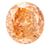 Cubic Zirconia Light Orange AAA, Round