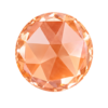 Cubic Zirconia Light Orange AAA, Round Rose cut