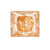 Cubic Zirconia Light Orange AAA, Square