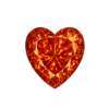Cubic Zirconia Orange AAA, Heart