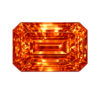 Cubic Zirconia Orange AAA, Octagon