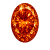 Cubic Zirconia Orange AAA, Oval
