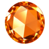 Cubic Zirconia Orange AAA, Round rose cut