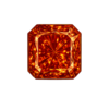 Cubic Zirconia Orange AAA, Square cut corner