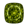 Cushion CZ Dark olive Peridot