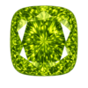 Cushion CZ Medium olive Peridot