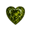 Heart CZ Dark olive Peridot
