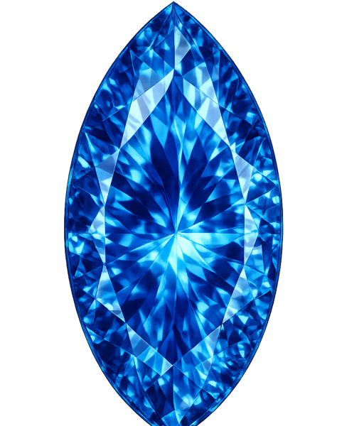 Marquise CZ Dark Blue Topaz