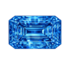 Octagon CZ Dark Blue Topaz