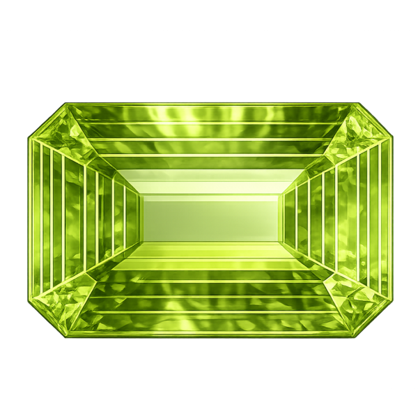 Octagon Natural Earth Mine Genuine Peridot
