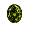 Oval CZ DARK Olive Peridot