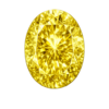 Oval CZ Medium Yellow